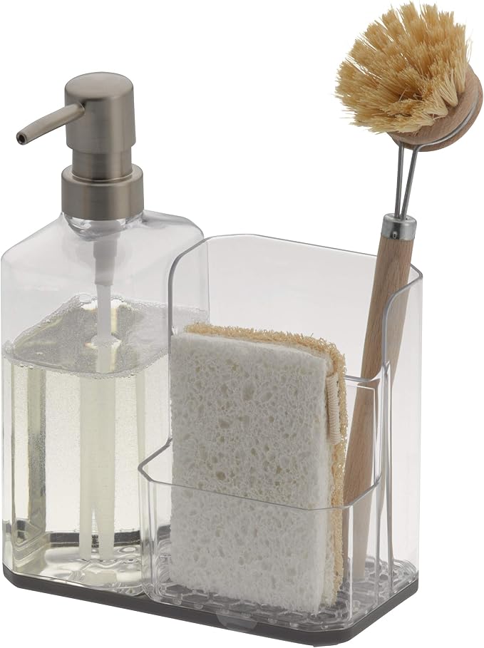 Spectrum Soap Dispenser with Sponge and Brush Holder - Image 3