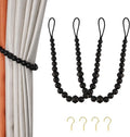 KLOGTSIND Wood Bead Curtain Tiebacks, 2 Pack Curtain Tie Backs by KLOGTSINDDirect