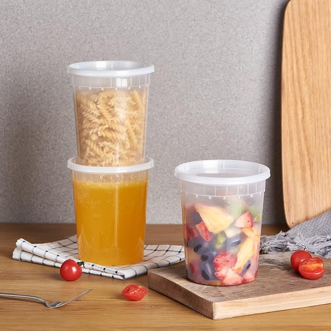 FULING 32oz Plastic Deli Containers, 240 Sets - Image 6