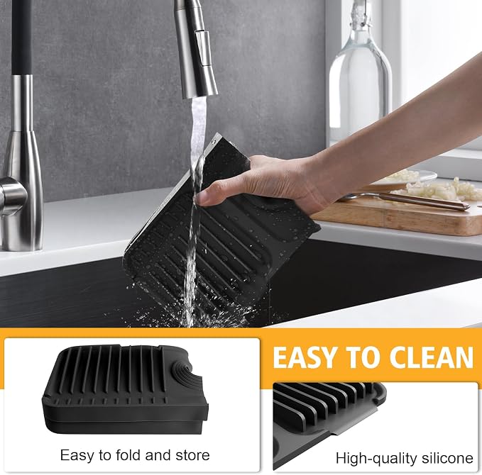 14.6-Inch Kitchen Sink Splash Guard Mat | 7° Slope - Image 7