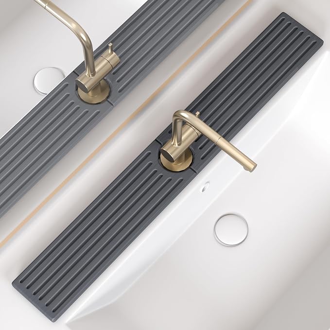 Fast Drying Kitchen Sink Splash Guard, Durable Stone Kitchen Faucet Mat by Unknown