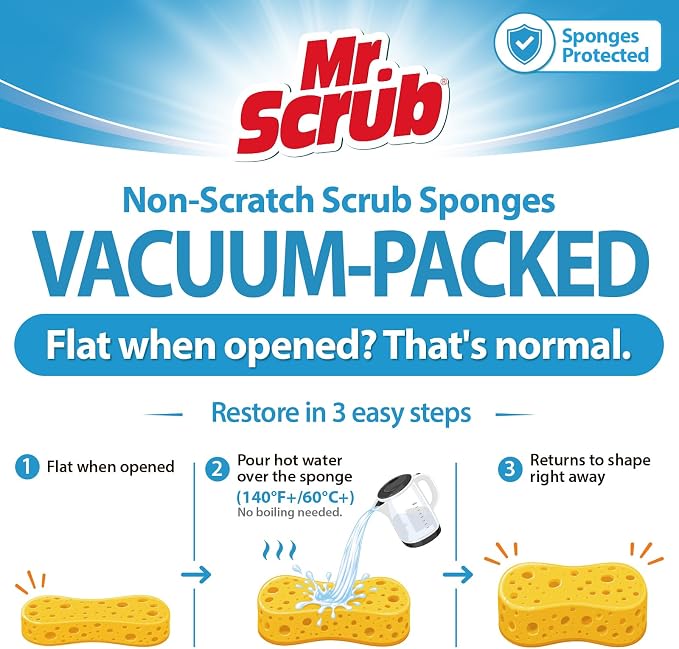 Sponges Kitchen Dish Sponge for Washing Dishes Cleaning Kitchen, All-Purpose - Image 6