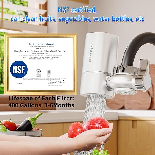 Vortopt Faucet Water Filter for Sink, T1 Rapid Flow, NSF Certified. | 400 - Image 5