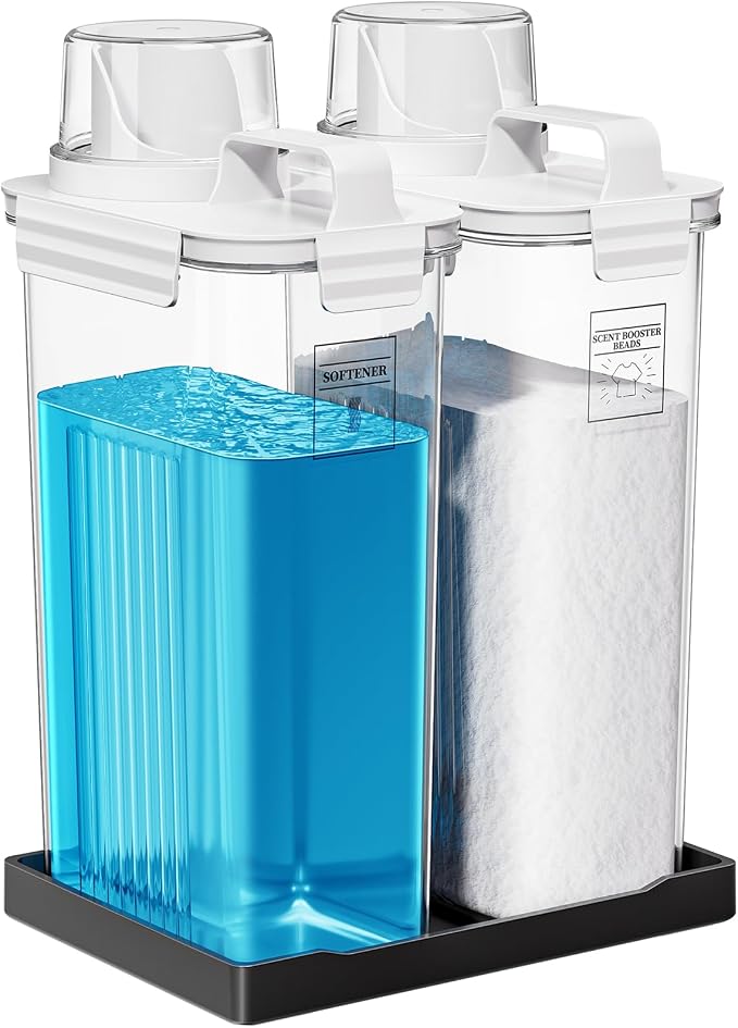 94oz Laundry Detergent Dispenser Container, Soap Dispenser, 2 Pack by SUBEKYU