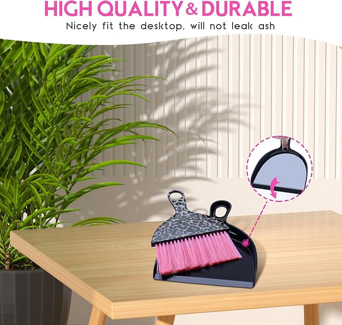 THINKLEARN 2PCS Small Dust Pan and Brush Set, Mini Broom Dustpan Kit - Image 7