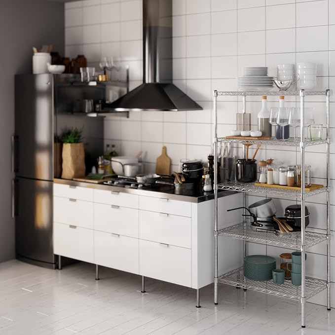 18" Deep x 30" Wide x 64" Height Wire Shelving Kit | 5-Tier | NSF Commercial Storage Rack Unit