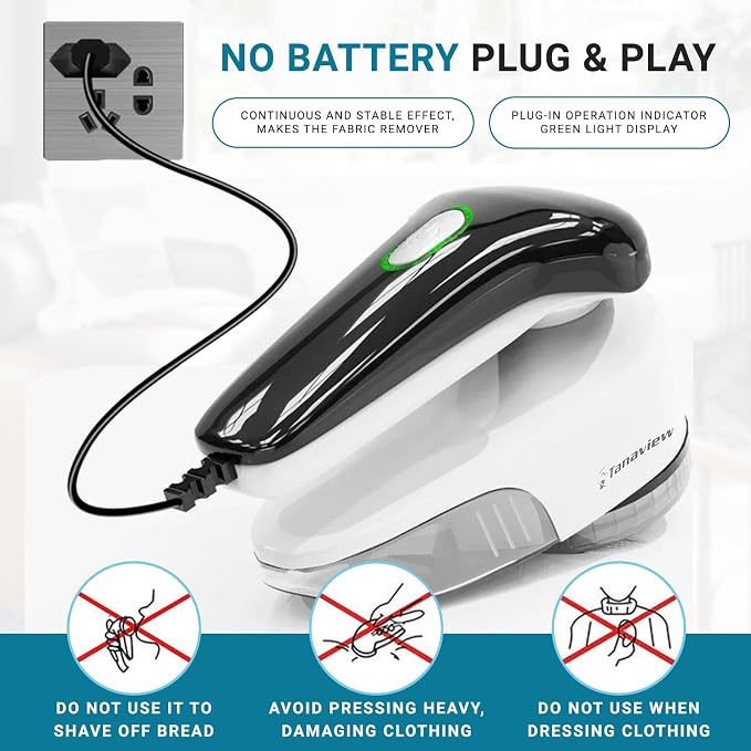 Power Corded Electric Fabric Shaver | No Battery, Pilling & Fuzz Remover - Image 7