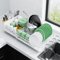 Kitsure Extendable Large Dish Drying Rack, 18.2"-25.7" L x 12.9" W, Cup Holders by Kitsure