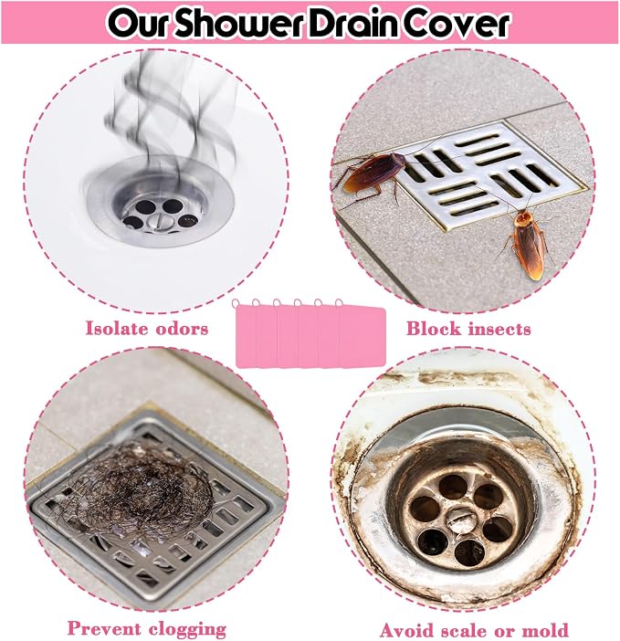 6 Pack Drain Covers for Bugs, 6 X 6 Inch, Anti Odor and Cockroach, Kitchen - Image 5