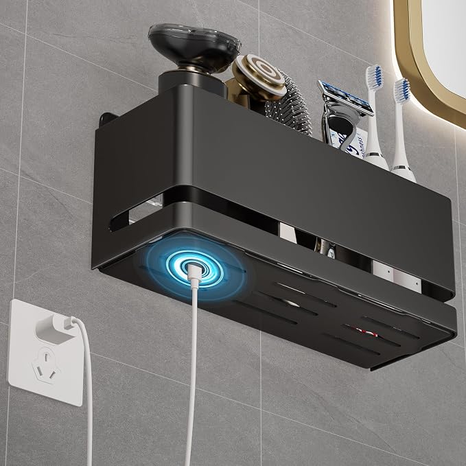 Electric Toothbrush Holder, Toothbrush Holders wall Mounted，3 Slot | Aluminum - Image 3