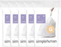 simplehuman Code Q 100 Count Custom Fit Liners, Drawstring Kitchen Trash Bags by Unknown