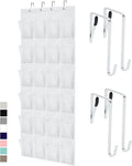 GORILLA GRIP Over the Door Shoe Organizer, 24 Large Pockets, Space Saving by Unknown