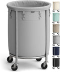 SONGMICS Laundry Basket with Wheels, 29 Gal., Steel Frame, Removable Bag by Unknown