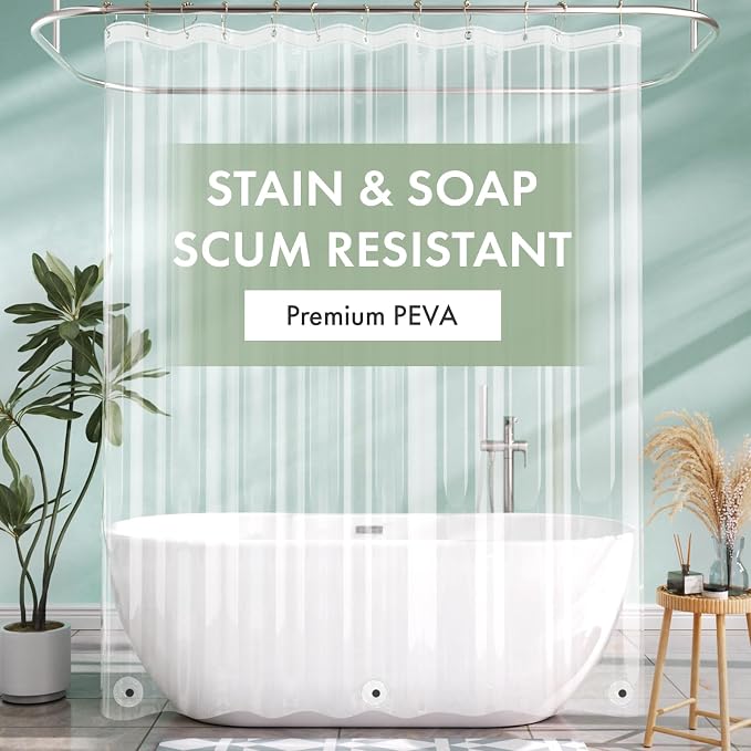 AmazerBath Shower Curtain Liner 80 Inches Long - Image 2