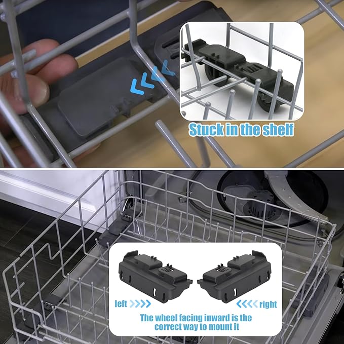 WD28X27241 AP6990367B Dishwasher Rack Carrier And Roller Kit Compatible with GE Haier Dishwasher replaces WD12X10439, WD12X10446, WD12X10447, WD12X22657, WD12X22656