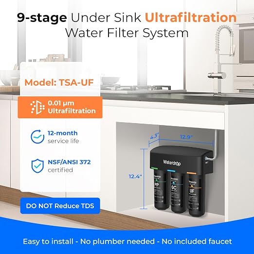 Waterdrop WD-TSA-UF 0.01 μm Ultra Filtration Under Sink Water Filter System | 9 - Image 2