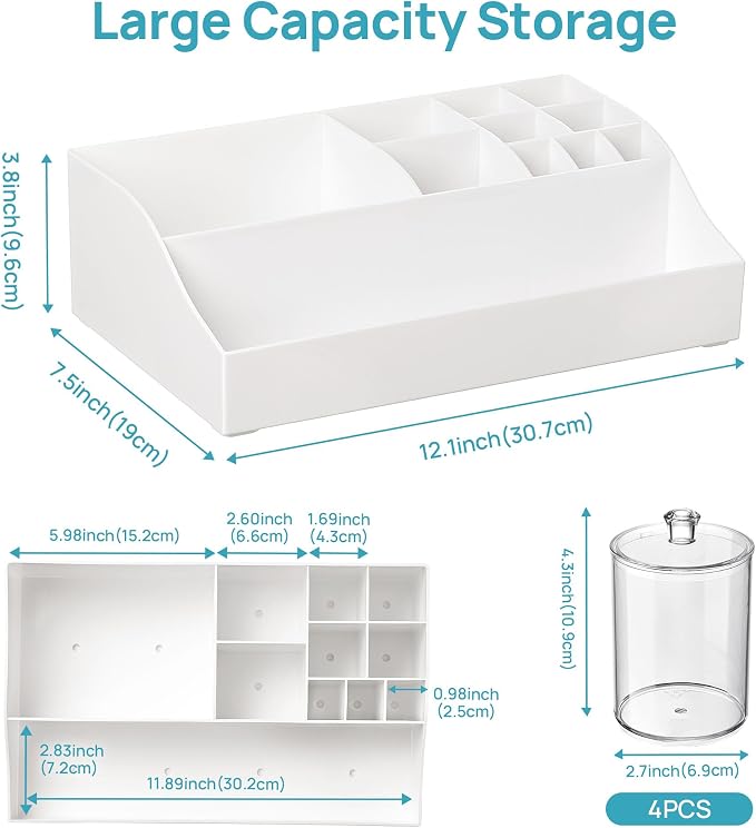 Vtopmart 5 PCS Bathroom Countertop Organizer Sets - Image 2
