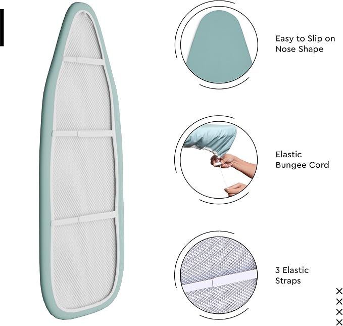 Encasa XO Padded Ironing Board Cover and Pad 42"x14" Tommy - Image 3