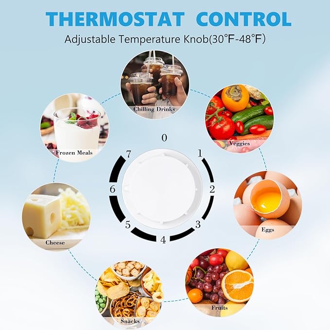 1.6 Cu.ft Mini Fridge with Freezer, Compact Single Reversible Door Refrigerator, Adjustable Thermostat, Ultra Quiet, Energy Efficient for Office, Dorm, Bedroom, Apartment -Black