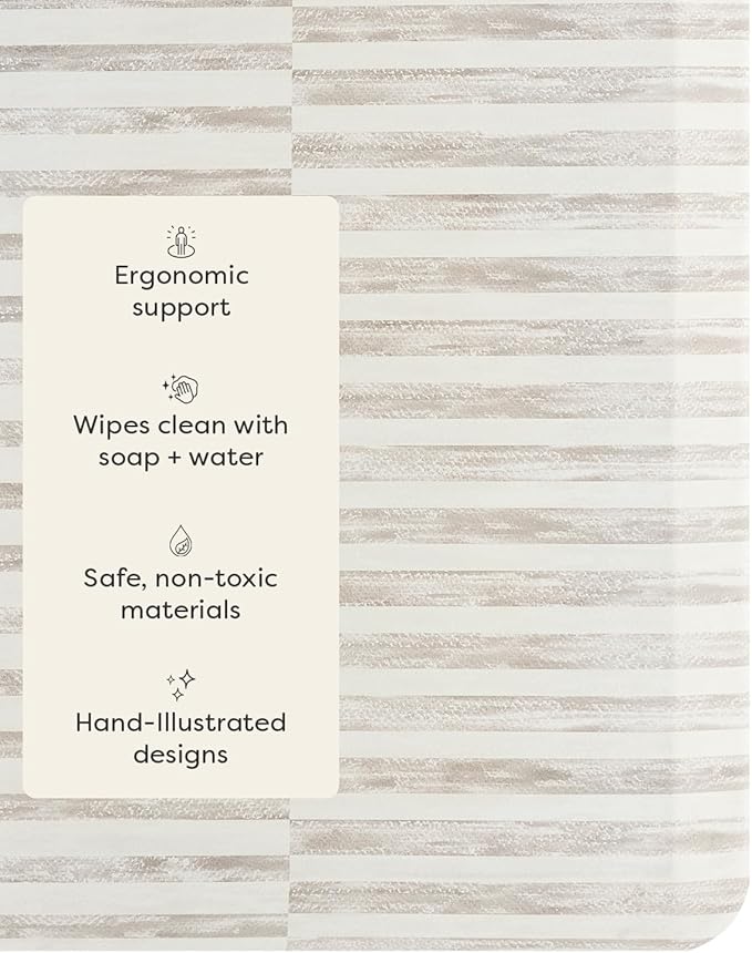 House of Noa Nama Standing Mat – Anti-Fatigue Cushioned Kitchen Mats for Floor | Ergonomic Bounce-Back Foam Kitchen Mats | Anti-Fatigue Mats for Kitchen & Standing |Reese Bark | 22" x 36"