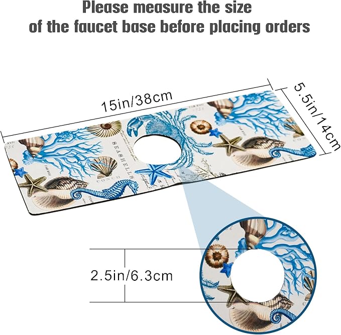 Sink Faucet Absorbing Mat, 2 Pack Drying Mat Around Faucet Sink Splash Guard - Image 4