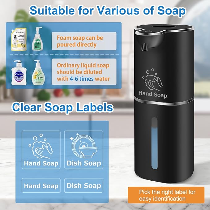 Automatic Foaming Soap Dispenser Digital Display, 6-Level Foam Adjustable | - Image 5