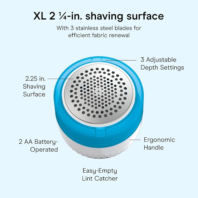 Conair Electric Fabric Shaver & Lint Remover, 2.25" Surface | Extra-large lint - Image 4