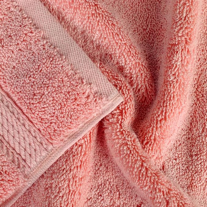Superior Egyptian Cotton Plush & Absorbent, Face Towel Set of 6, Tea Rose | - Image 4