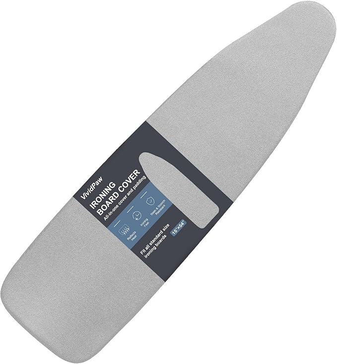VividPaw Ironing Board Cover and Pad, Standard Size 15x54, Thick Padding by VividPaw