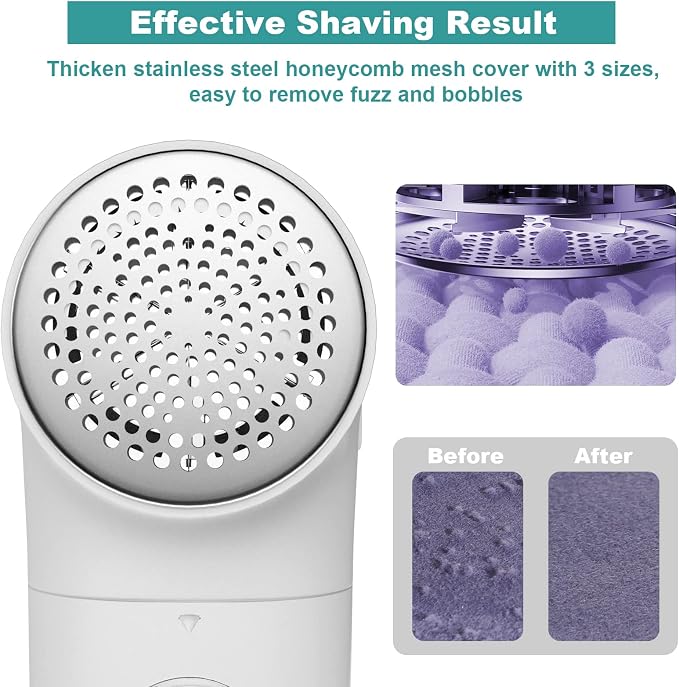 Fabric Shaver, USB Rechargeable Lint Remover - Image 3