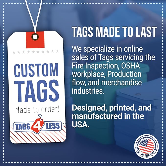 Tags 4 Less Production Quality Control Hang Tags – Equipment Preventative Maintenance Labels, for Easy Record-Keeping for Inventory Status (Return to Vendor, Pack of 100)