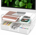 Desk Organizer and Accessories, 2-Tier Computer Monitor Stand Riser by OPNICE