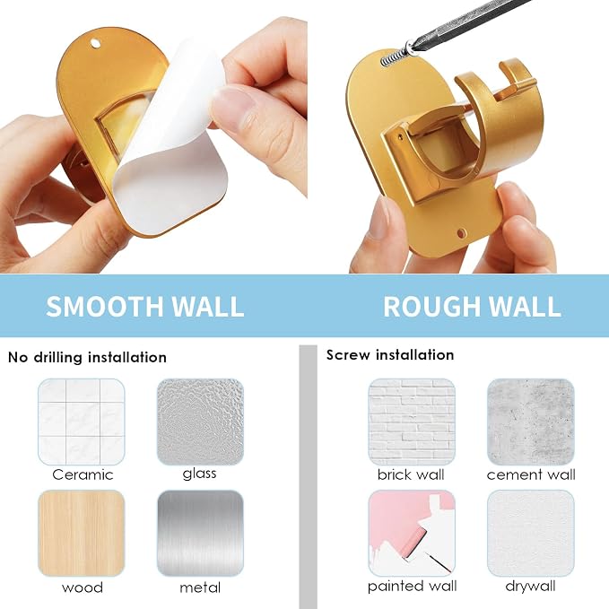 No Drill Self Adhesive Curtain Rod Hook - Image 7