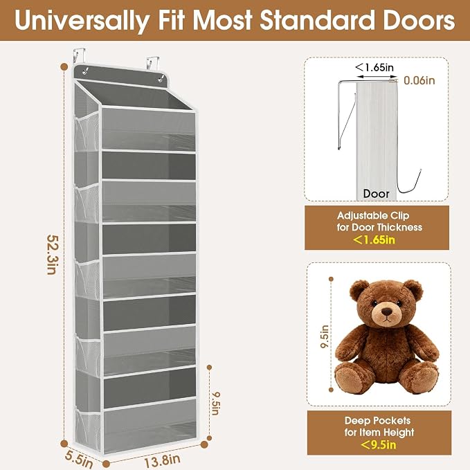Over The Door Organizer Storage behind Door Hanging Organizer - Image 2
