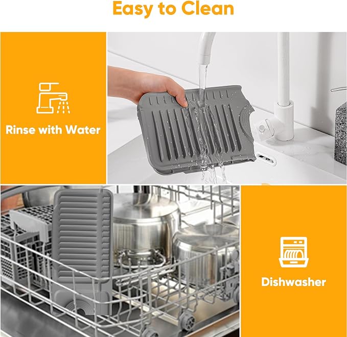 17.7'' Faucet Mat for Kitchen Sink Splash Guard Folding Kitchen Sink Faucet Mat - Image 9