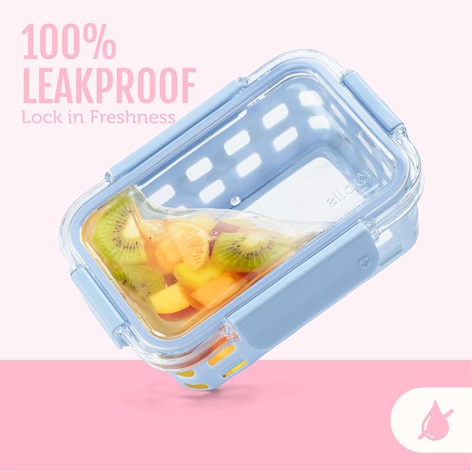 Ello Duraglass 3.4 Cup Glass Meal Prep Containers, 10 Pack - Image 5