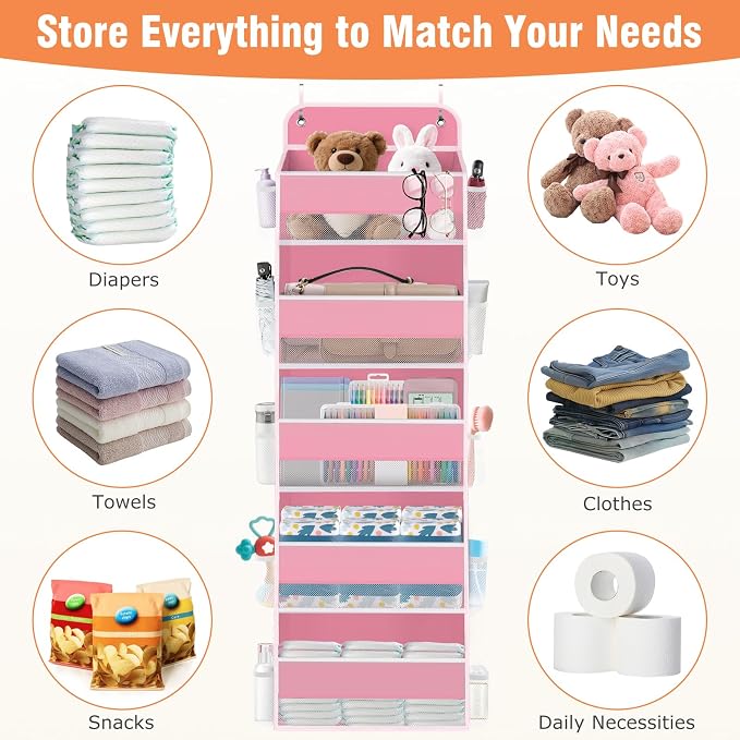 Over The Door Organizer Storage Large Capacity Hanging Bedroom Storage | 5 - Image 6