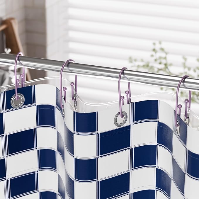 AmazerBath Shower Curtain Hooks, Sturdy Shower Curtain Rings Metal Shower Hooks - Image 7