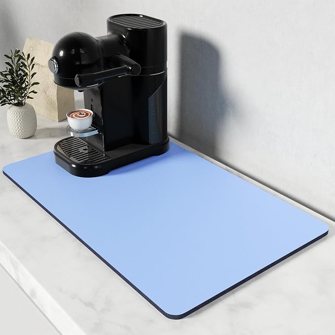 Rnivvi Coffee Mat, Hide Stain Rubber Backed Absorbent Dish Drying Pad by Rnivvi