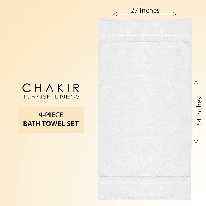 Chakir Turkish Linens 100% Cotton 4-Pack Bath Towels 27x54, Oeko-Tex Certified - Image 7