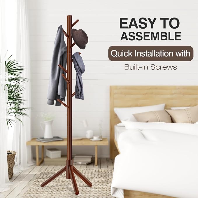 WANGMUXIA Coat Rack, Freestanding Coat Rack - Image 4