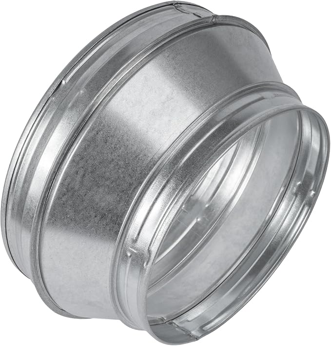 10" to 8" Inch Round Duct Reducer - Galvanized Steel Pipe Increaser - Coupling for Round Duct Ventilation Systems - Heating & Cooling, HVAC