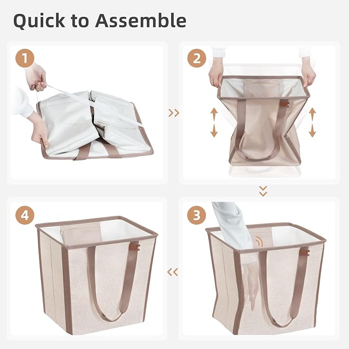 STORAGE MANIAC Collapsible Laundry Basket, 16.9 Gal. Large Pop-up Laundry Hamper - Image 7