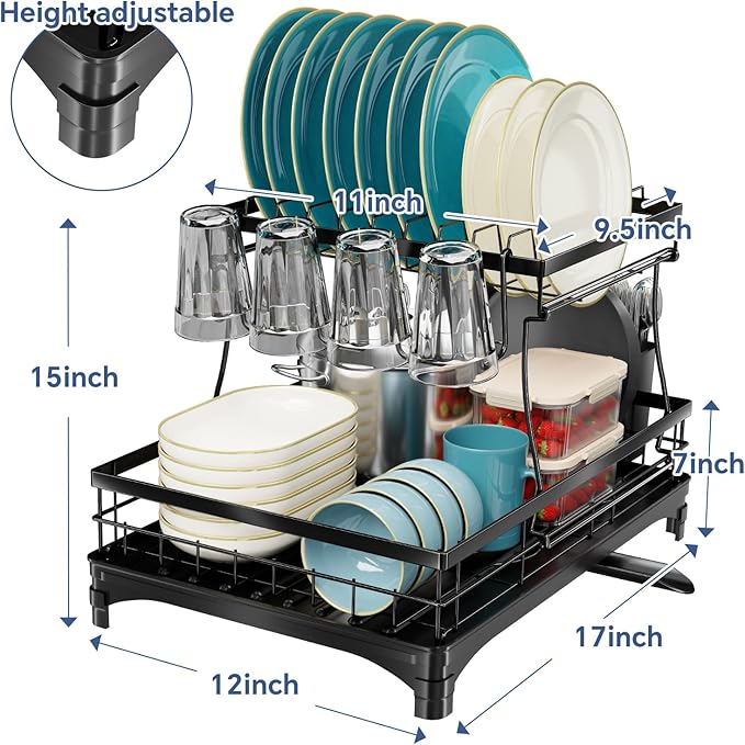 Simple Trending Dish Drying Rack, 2-Tier - Image 2