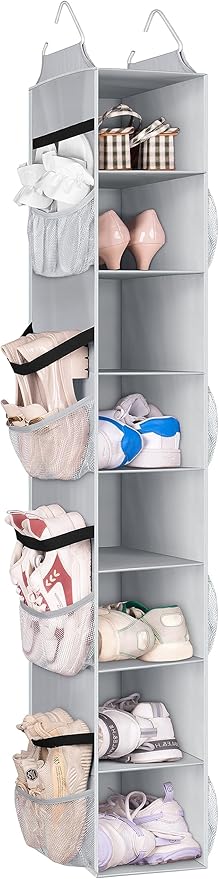 SLEEPING LAMB 8 Shelves Hanging Shoe Rack Hanger, Narrow Hanging Shoe Organizer by SLEEPINGLAMB
