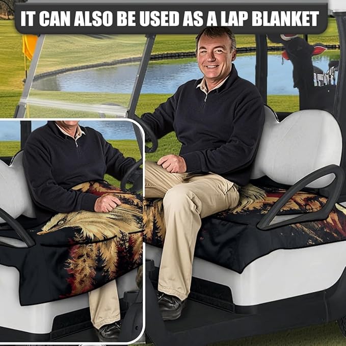 Golf Cart Seat Cover Cushion Designed for Comfort and Protection, Featuring Sweat Absorbing Fabric, Waterproof Lining and Secure Fit for Outdoor Use