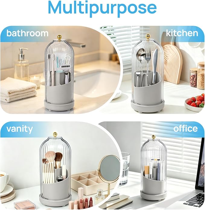 Toothbrush Holders with Cover Toothpaste Organizer - Image 6