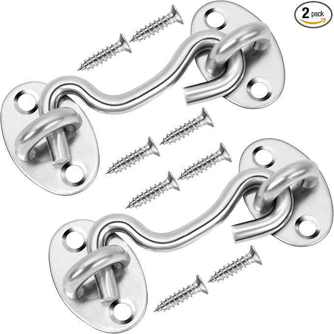 3 Inch Privacy Hook and Eye Latch by Rainspire