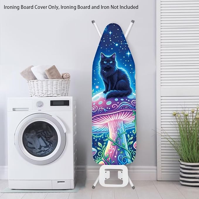 Black Cat Ironing Board Cover 15x54 Inch Extra Thick Resistant Scorch and - Image 3