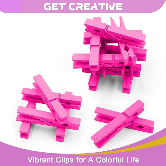 100 Pcs Wooden Clothespins - Image 5
